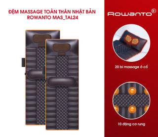 Đệm massage toàn thân ROWANTO NHẬT BẢN, thảm massage toàn thân,nệm massage chống nhức mỏi, massage cổ vai gáy